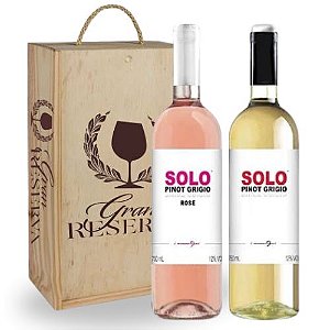 Kit Solo Pinot  Grigio Rosé + Branco (na caixa) R$ 170,00