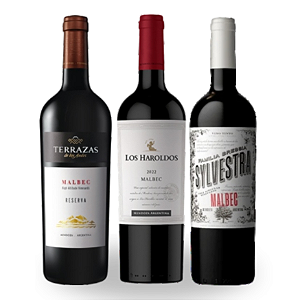 KIT PREMIUM ARGENTINA - Terrazas Reserva Malbec, Los Haroldo Malbec, Bressia Sylvestra Malbec