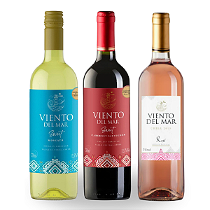 KIT DOCES / INICIANTES - Viento del Mar Sweet Moscato, Viento del Mar Rosé, Viento del Mar Sweet Cabernet