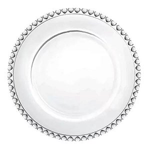 Prato Raso de Cristal de Chumbo Lyor Coração 28cm