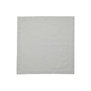 Conjunto 2 Guardanapos Ponto Ajour Algodão Luxo Cinza Claro 40x40cm