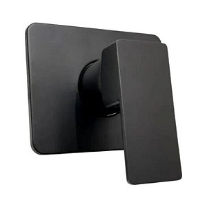Acabamento Para Base Monocomando De Chuveiro Quadra Preto 15x12