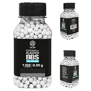 Esfera Airsoft BBs Leao 0.30g 6mm pote com 1100 bolinhas