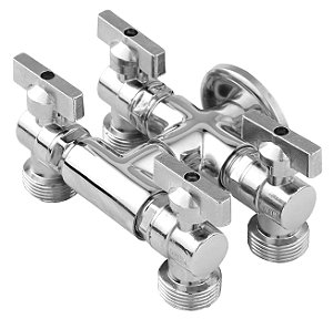 Torneira 4 Saídas Em Metal Para Tanque Multifuncional