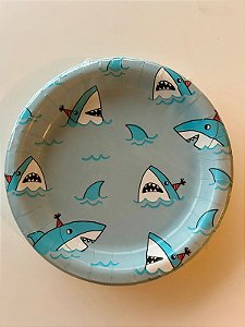 Pratos Temáticos com 24cm Tubarão
