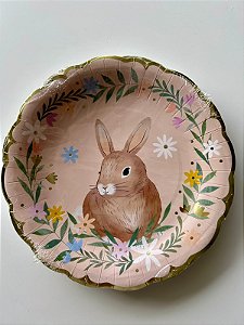 Prato Temático Coelho da Páscoa Clássico 18cm