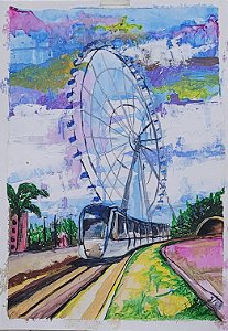 Aquarelas Roda Gigante do Rio
