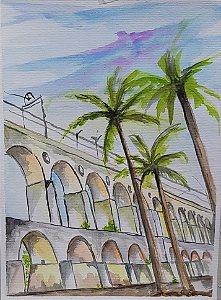 Aquarela Arcos da Lapa