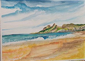 Aquarela Arpoador Ipanema