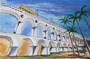 Arcos da Lapa e coqueiros
