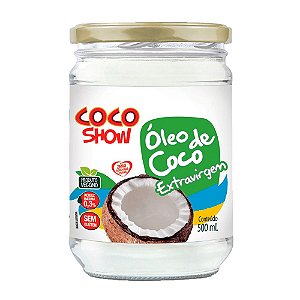 Óleo de Coco Extra Virgem Vidro 500ml - Coco Show