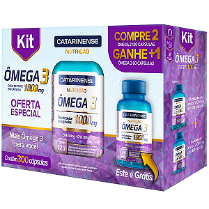 Kit Ômega 3 1000mg (300 cápsulas) Catarinense Pharma