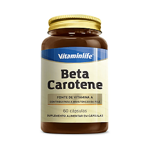 Beta Caroteno 6000ui 60 Capsulas - Vitaminlife