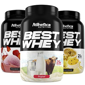 3x Best Whey 900g Cada ( Total 2.700kg) - Atlhetica Nutrition