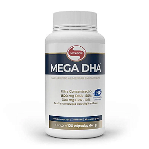 Mega DHA Ômega 3 1000mg 120 Cápsulas - Vitafor