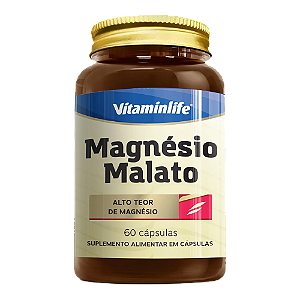 Magnésio Malato 60 Cápsulas - Vitaminlife