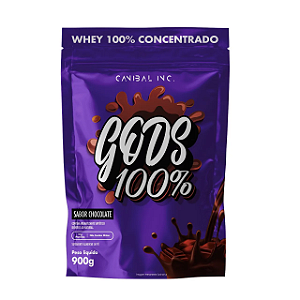 Whey Gods 100% Concentrado Pouch 900g Chocolate - Canibal Inc