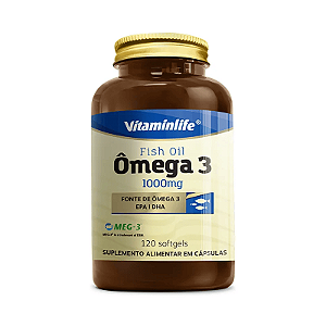 Ômega 3 1000mg 120 Cápsulas - Vitaminlife
