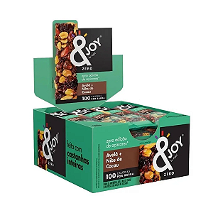 Barra &Joy Snack Zero Açucar Display 12un x 25g Avelã e Nibs de Cacau - Enova