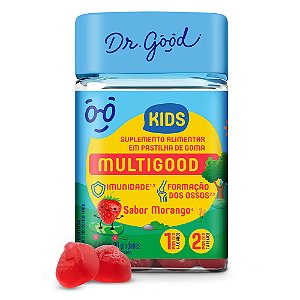 Multigood Multivitamínico Kids 30 Gomas Sabor Morango - Dr Good