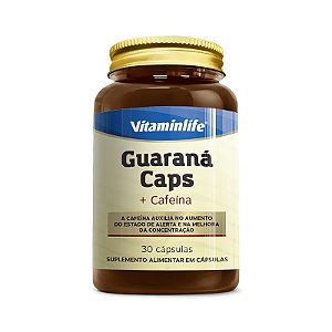 Guaraná Caps + Cafeína 120mg 30 Cápsulas - Vitaminlife