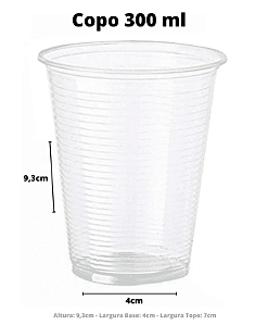 Copo Rosso Abnt 300ml Transparente para Sucos e Chopp c/2.000un.