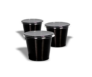 Potinho Galvanotek de 60ml Preto com tampa transparente c/700un