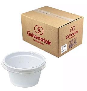 Potinho Galvanotek de 30ml Branco com tampa transparente c/700un