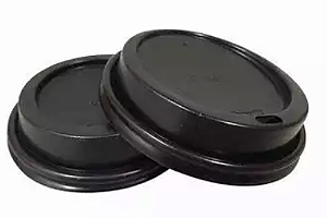 Tampa bico Preto para Copos de Papel de 100ml com 100un