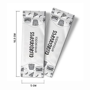 Sache de Guardanapo ARTE EMBALADOS medida 11x40 c/2.000 sache e 4.000guardanapos