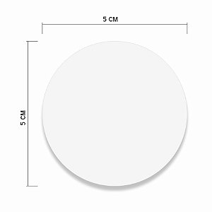 Etiqueta Redonda 5cm Branca sem Impressão c/1000