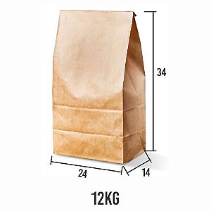 Saco Kraft Liso sem impressão chapa 24X14X33 c/200un