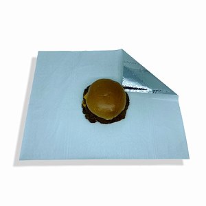 Papel de Embrulho Laminado Aluminio 40x30 Liso sem impressão c/1.000un