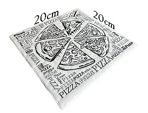 Papel Manteiga para Pizza 20x20 arte FATIAS c/1.000un