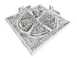 Papel Manteiga para Pizza 35x35 arte FATIAS c/1.000un