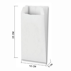 Saquinho Barreira de Gordura C7 Medida 10x6x26 c/500 Branco sem impressão