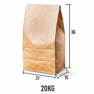 Saco Kraft Liso sem impressão chapa 31x15x36 c/200un