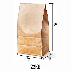Saco Kraft Liso sem impressão chapa 29x19x36 c/200un