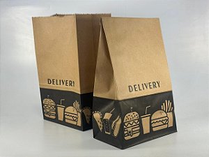 Saco Kraft Estampa Genérica chapa 16x10x26 c/200un