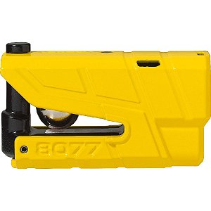 Trava De Disco C/ Alarme Abus 8077 Amarelo