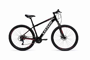 Bicicleta Cairu Aro 29 Lotus CXR 17.5 21V Alumínio Preto e Rosa