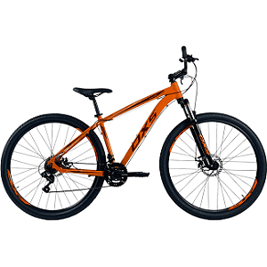 Bicicleta OXS Glide 100 Aro 29 Shimano 21v Laranja e Vinho e S-lime