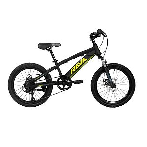 Bicicleta JPP Rava Pressure Jr Aro 20 7 Velocidades Shimano Preto E Amarelo
