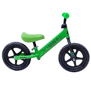 Bicicleta De Equilíbrio Infantil JPP Rava Sunny Aro 12 Verde E Preto