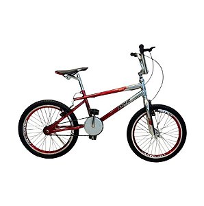 Bicicleta DNZ Aro 20 Cross Freestyle Vermelha E Cromado