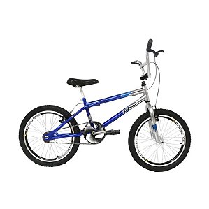 Bicicleta DNZ Aro 20 Cross Freestyle Azul E Cromado
