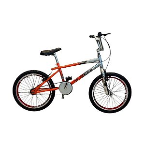 Bicicleta DNZ Aro 20 Cross Freestyle Laranja E Cromado