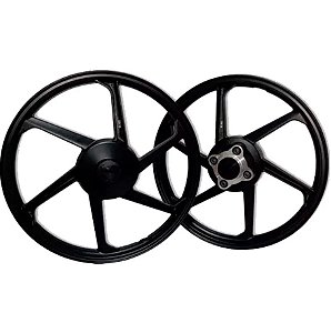 Aro Liga Leve BHD Titan/Fan 125 2000 A 2008 Freio A Tambor Mod 6 Pontas Preto