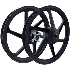 Aro Liga Leve BHD Fan 125 KS 2009 A 2019 Freio A Tambor Mod 6 Pontas Preto