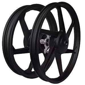 Aro Liga Leve BHD Pop 100 / Pop 110 / Pop 110i 2007 A 2024 Freio A Tambor Mod 6 Pontas Preto